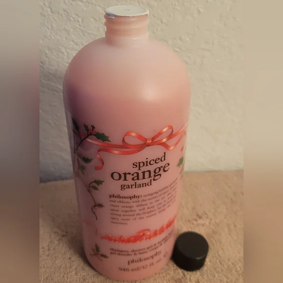Philosophy Spiced Orange Garland Shampoo Shower Gel Bubble Bath 32 oz - Picture 5 of 7